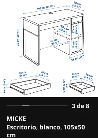 Escritorio moderno blanco y negro