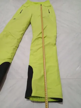 Pantaloni sci Salomon donna verdi