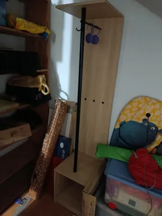 Mueble recibidor madera y metal