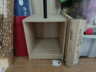 Mueble recibidor madera y metal