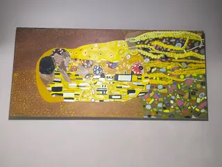 Cuadro en lienzo imitación El Beso Klimt