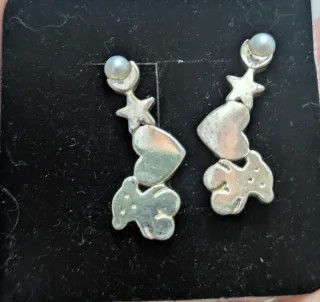 Pendientes Tous Corazón Estrella Perla Plata 925