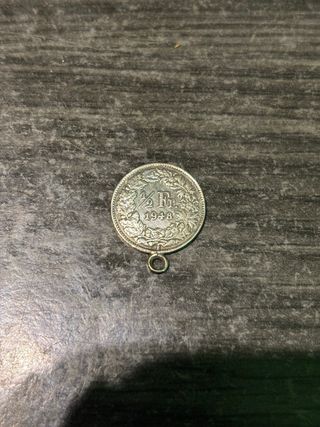 1/2 Franco Suizo 1948 moneda antigua Suiza