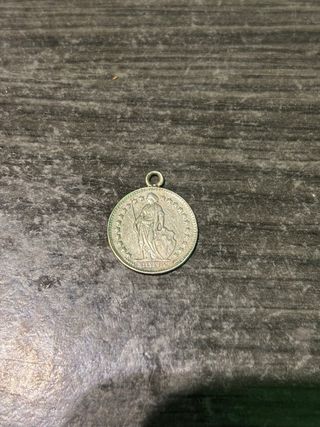 1/2 Franco Suizo 1948 moneda antigua Suiza