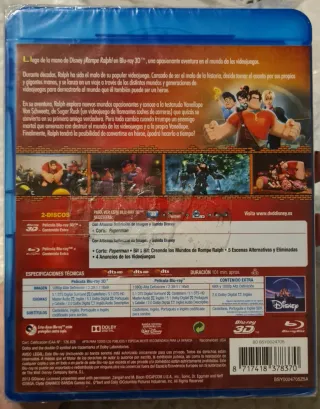 Rompe Ralph Blu-Ray 3D + Blu-Ray 2D Español