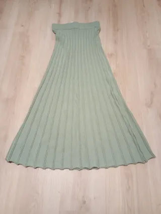 Falda larga acampanada verde