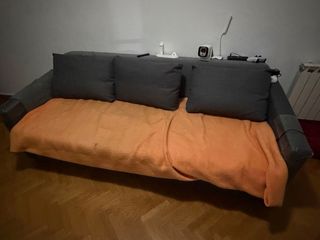Sofá Cama Gris con almacenaje
