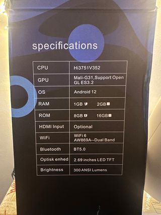 Proyector Inteligente MG50 Android TV