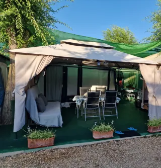 Pergola 4x3 in tela e alluminio