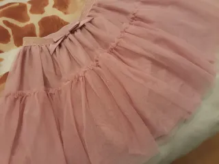 Falda H&M rosa tul con purpurina talla 8 a 10 años