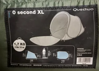 Tienda de campaña 2 segundos XL de Decathlon