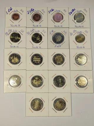 Lote 18 monedas de EUROS y CONMEMORATIVAS ... S/C