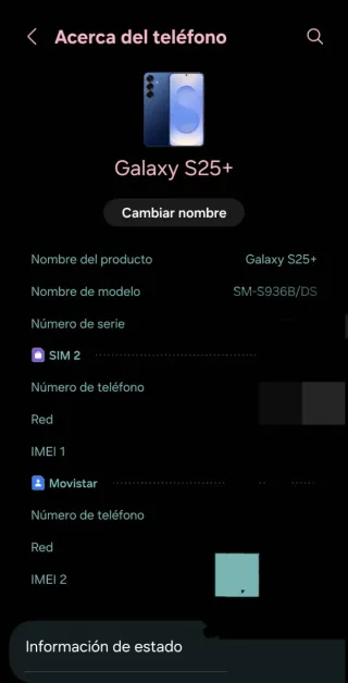 Samsung Galaxy S25 plus 512GB Azul