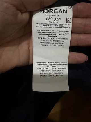 Chaquetón Morgan Negro/Azul Marino