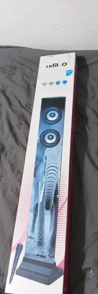 Altavoz Torre ICM O Negro con Micrófono