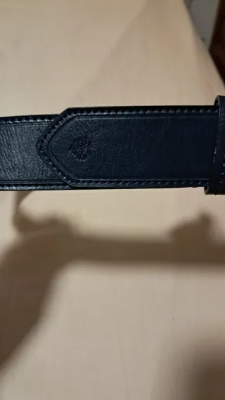 Cinturón azul marino Hebilla Plateada Springfield