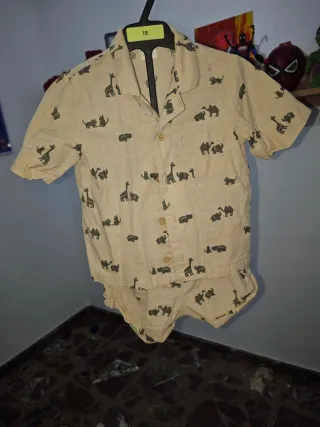 Conjunto Verano Niño 9/12 Meses Animales