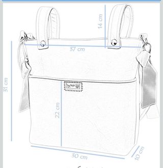 Bolso carrito bebé gris con estrellas