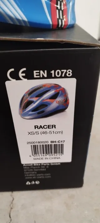 Casco Bici Niño/a Azul y Rojo