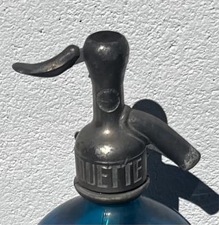 Sifón antiguo azul Argentina 1930-1950