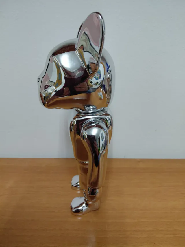 Jack Jones Figura perro color plata.