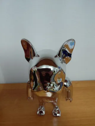 Jack Jones Figura perro color plata.