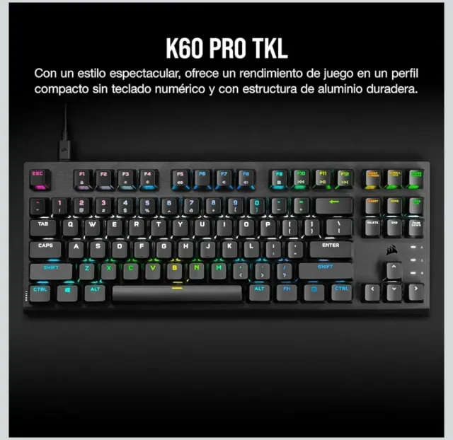 Corsair K60 PRO TKL Teclado RGB