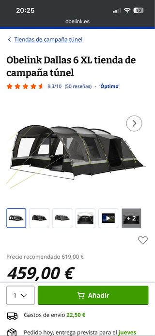 Tienda de campaña familiar grande