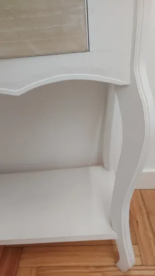 Mueble recibidor blanco/madera