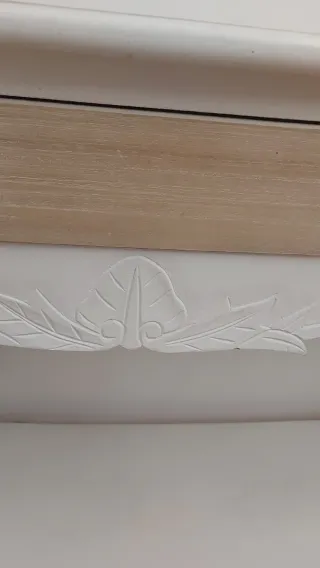 Mueble recibidor blanco/madera