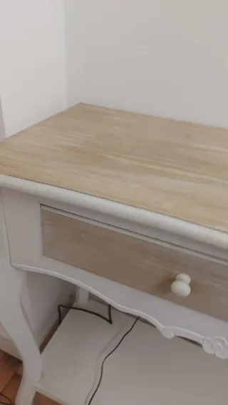 Mueble recibidor blanco/madera