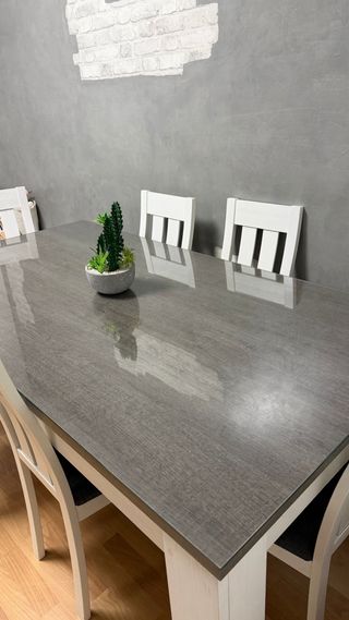 Mueble TV moderno blanco y madera