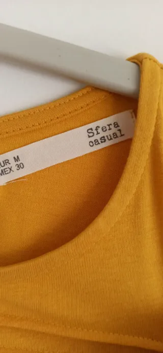 Camiseta Sfera amarilla manga larga volantes