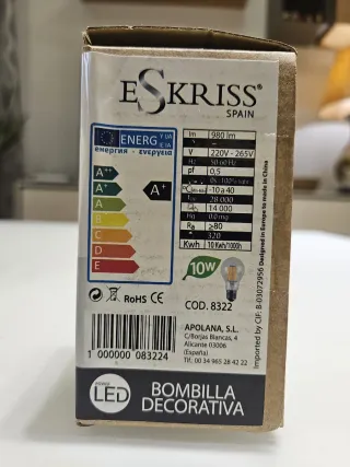 Lote 4 Lampadine LED Filamento E27 10W