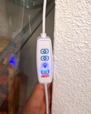 Vitrina expositora cristal y madera Ikea con luz