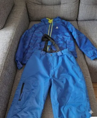 Conjunto esquí niño azul chaqueta y pantalón 13/14