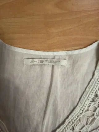 Camisa Zara Blanca Encaje