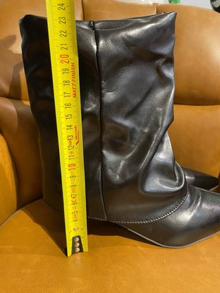 Botines tacón slouchy negros talla 38