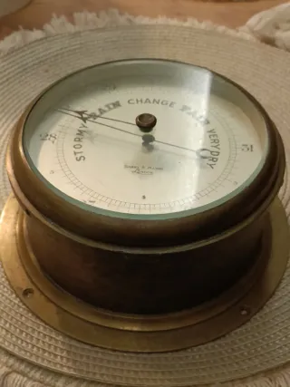 Barómetro Marino Inglés 1950