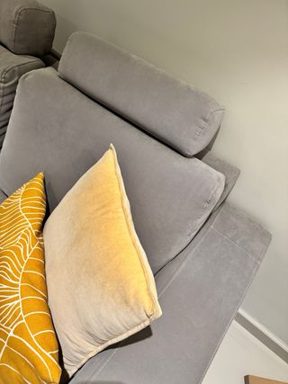 Sofá Chaise Longue Gris 240cm - 3 Plazas