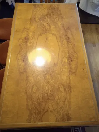 Mesa comedor extensible madera olivo maciza