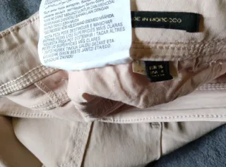 Massimo Dutti Pantalones Beige XXS