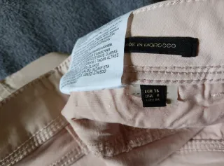 Massimo Dutti Pantalones Beige XXS