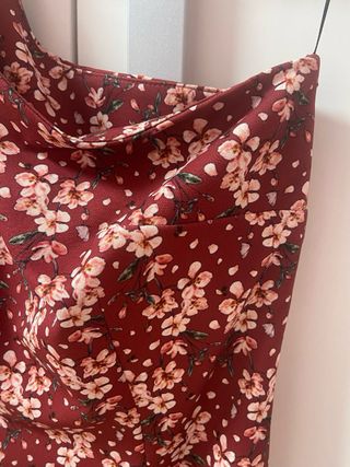 Vestido fiesta flores una manga.Nuevo