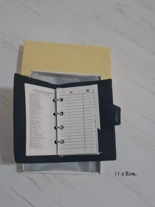 Agenda de piel bovina auténtica