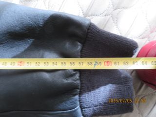 Cazadora Aviador Negra Cuero Vacuno