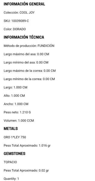 Anillo oro y topacio azul Tous Cool Joy