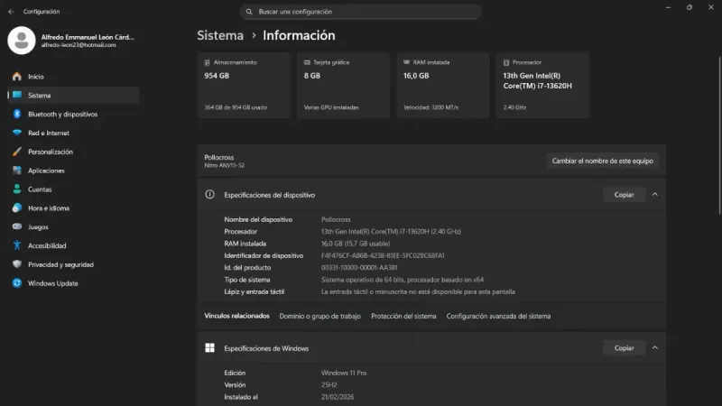 Acer Nitro V15 Laptop Gamer Gaming