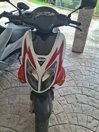 Honda scooter rojo y blanco