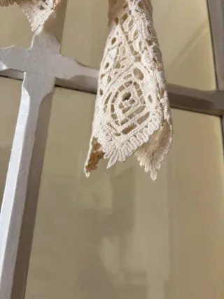 Jersey Zara calado manga larga crema